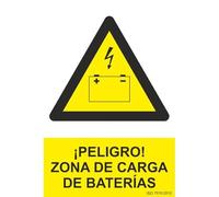 Señal de ¡Peligro! Zona de Carga de Baterías SEKURECO skrc