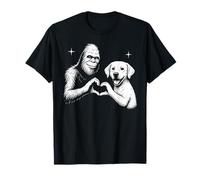 Señal de Perro Labrador Retriever Bigfoot Sasquatch con Forma de corazón Camiseta