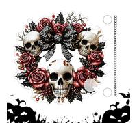 Señal de portero de Halloween - Placa de bienvenida de acrílico aterradora, decoración de pared colgante gótica | Ornamento de entrada 'Horror, escena de escena hangovole para el final