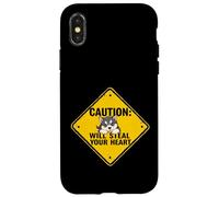 Señal de precaución Alaska Malamute Dog Funny Gift Malamute Puppy Carcasa para iPhone X/XS