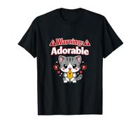 Señal de precaución con diseño de Gatito Kawaii Chibi Camiseta