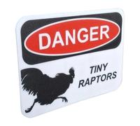 Señal de Precaución de Raptores, Señal De Advertencia De Gallinas, Accesorios Decorativos Advertencia Dinosaurios Impresión 3D para Granja Jardín Patio Establo