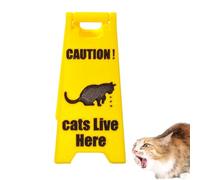 Señal de precaución para Gatos,Señal de precaución para vómitos de Gatos - Decoración de señales de Advertencia Impresas en - Señal de precaución Exquisita de mordaza novedosa, señal de Gato de Pat