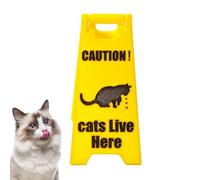 Señal de precaución para gatos,Señal de precaución para vómitos de gatos - Decoración de señales de advertencia impresas en ,Exquisito letrero de gato brillante para oficinas, exhibición al aire lib