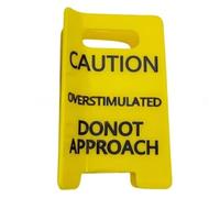 Señal de Precaución para Sobreestimulación, Pinza para Cabello con Signo de No Acercarse, Ganchos para Pelo Divertidos en Color Amarillo, Regalo para Mujeres y Compañeros de Trabajo - 1 pieza