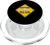 Señal de precaución Pomeranian Dog Funny Gift Pom Puppy PopSockets PopGrip para MagSafe