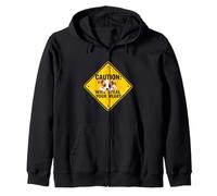 Señal de precaución Whippet Dog Funny Gift Whippet Puppy Sudadera con Capucha