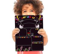 Señal de primer día de clases de doble cara para el primer y último día, 25,4 x 30,5 cm, cartel reutilizable de regreso a la escuela, accesorio para fotos, accesorios de vuelta a la escuela