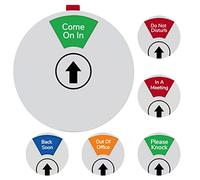 Señal de privacidad de oficina con 6 opciones, no molestar, para puerta giratoria, letrero de oficina, 6 pulgadas, color negro y plateado