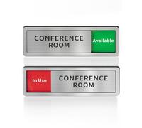 Señal de privacidad, en uso/disponible para conferencias de oficina en casa, sala de bienestar, letrero de puerta deslizante de privacidad,