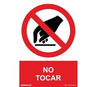 Señal de prohibición, No tocar, con tintas UV SEKURECO