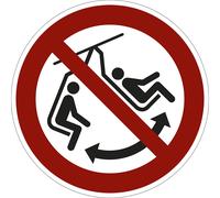 Señal de prohibición prohibido columpiarse en la silla, UE 10 unid.
