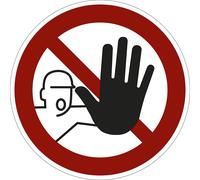 Señal de prohibición prohibido el acceso a personas no autorizadas, UE 10 unid.