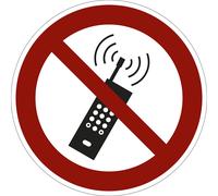 Señal de prohibición prohibido encender el teléfono móvil, UE 10 unid.
