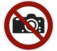 Señal de prohibición prohibido hacer fotos, UE 10 unid.