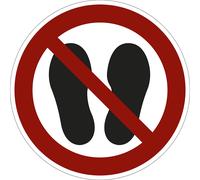 Señal de prohibición prohibido pisar la superficie, UE 10 unid.