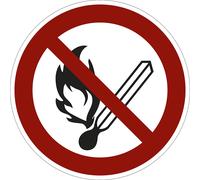 Señal de prohibición prohibido prender fuego, fumar o la presencia de llamas, UE 10 unid.