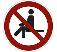 Señal de prohibición prohibido sentarse, UE 10 unid.