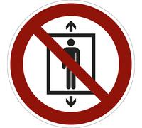 Señal de prohibición usar dispositivo de transporte de personas, UE 10 unid.