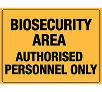 Señal De Prohibido Área De Bioseguridad Solo Personal Autorizado Resistente Carteles Metal Decorativo Placa Metálica para Decoración Cocina Bar 20X30Cm