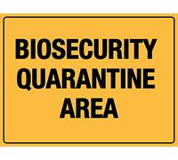 Señal De Prohibido Área De Cuarentena De Bioseguridad Decorativo Chapa De Metal Duradero Placa De La Pared Póster para Oficina Garaje Sala De Estar 20X30Cm