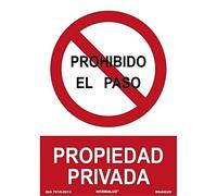 Señal de Prohibido el Paso, propiedad privada SEKURECO