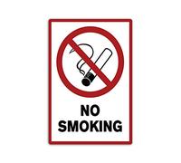 Señal de prohibido fumar, 20 x 30 cm, de PVC estable, placa de espuma dura de 3 mm con protección UV STROBO