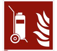Señal de protección contra incendios extintor rodante, UE 10 unid.