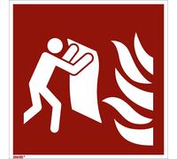 Señal de protección contra incendios manta apagafuegos, UE 10 unid.