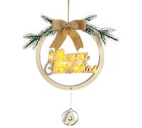 Señal de puerta feliz navidad, Señal de bienvenida para puerta, Señal de Navidad portátil para interiores, etiquetas de madera, letrero exterior de una casa de apartamentos