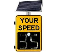 Señal de radar de velocidad de 61 x 89 cm, indicador de límite de velocidad intermitente, señal de radar LED con energía solar y control remoto, para carreteras con límite de velocidad Yellow