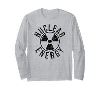 Señal de radiación radiactiva con símbolo de Advertencia de energía Nuclear Manga Larga