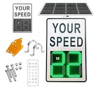Señal de retroalimentación de radar con energía solar, señal LED de límite de velocidad con control remoto, sistema de retroalimentación instantánea para carreteras y carreteras