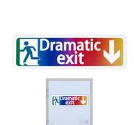 Señal de salida dramática | Colorido cartel de placa | Placa de pared para el garaje Restaurante Decoración de habitaciones, decoración de pared, decoración del hogar