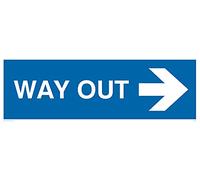 Señal de salida (flecha a la derecha), 300 x 100 mm, L31