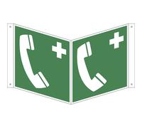 Señal de salvamento teléfono de emergencia, UE 10 unid.