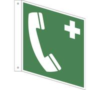 Señal de salvamento teléfono de emergencia, UE 10 unid.