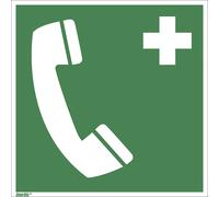 Señal de salvamento teléfono de emergencia, UE 10 unid.