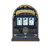 Señal de seguimiento de libros - Tablero de progreso de lectura para decoración de amantes de los libros | Expositor de madera con tabla de seguimiento de objetivos borrable para el espacio de la bibl