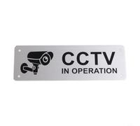 Señal de seguridad CCTV in Operation de aluminio, 15 x 5 cm, resistente a la intemperie, con agujeros de montaje para disuasión de seguridad de jardín, almacén (1 unidad)