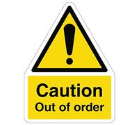 Señal de seguridad con forma de VSafety - Caution Out Of Order - 150 x 200 - Vinilo autoadhesivo