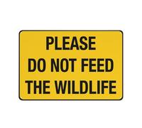 Señal de seguridad con texto en inglés «Please Do Not Feed The Wildlife-39» para exteriores, 12 x 8 pulgadas, señal para el hogar, negocios, alerta de entrada