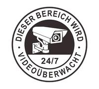 Señal De Seguridad De La Cámara - Advertencia De Videovigilancia Al Aire Libre, Adhesivo Impermeable | Advertencia De Monitoreo Las 24 Horas Para Las Actividades Domésticas, Etiqueta De Vinilo