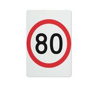Señal de seguridad de límite de velocidad de 80 km/h, señales para exteriores, 30 x 20 cm, señal para el hogar, negocios, alerta de entrada
