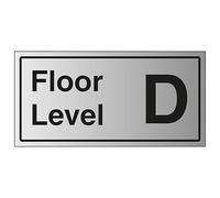 Señal de seguridad V Safety Floor Level D 300 x 150 mm - 1,6 mm, efecto aluminio, plástico rígido