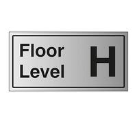Señal de seguridad V Safety Floor Level H 300 x 150 mm - 1,6 mm, efecto aluminio, plástico rígido
