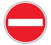 Señal de seguridad V Safety No Entry, 600 x 600 mm, 3 mm, compuesto de aluminio