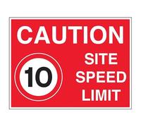 Señal de seguridad VSafety de 10 MPH Site Speed Limit, 800 x 600 mm, clase RA1, reflectante, 3 mm, compuesto de aluminio