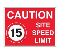 Señal de seguridad VSafety de 15 MPH Site Speed Limit, 800 x 600, clase RA1, reflectante, 3 mm, compuesto de aluminio
