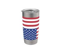 Señal de socorro de protesta de Estados Unidos al revés con bandera Vaso térmico de acero inoxidable de doble pared